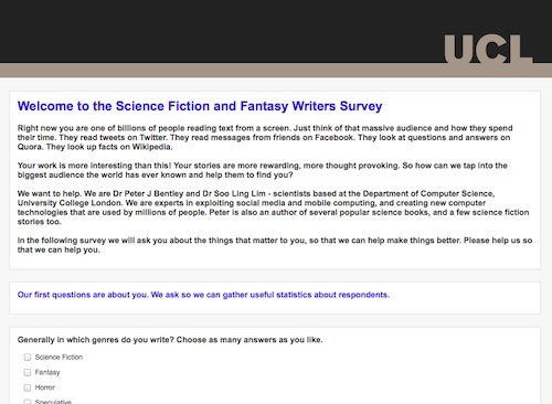 science fiction survey