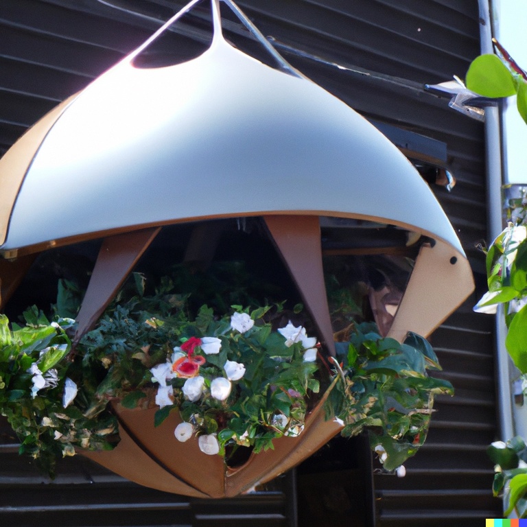 old spacecraft make lovely hanging baskets