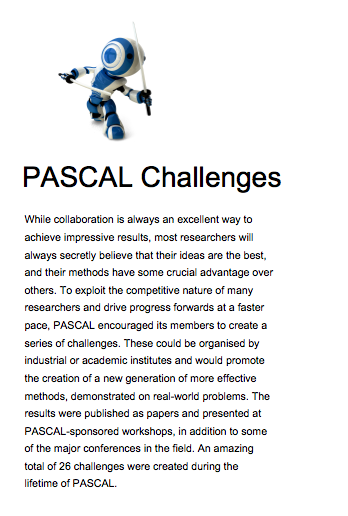 PASCAL Challenges