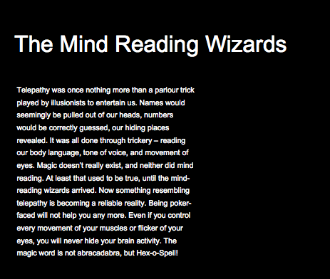 The Mind Reading Wizards